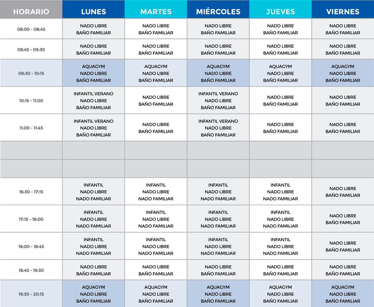 horarios piscina León y Castillo Las Palmas
